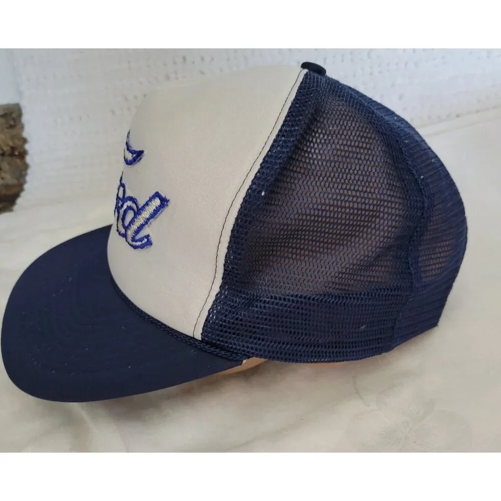 Ford Motor Company Baseball Cap Trucker Hat Embroidered mesh Snap vtg foam